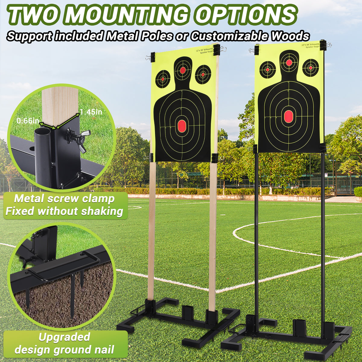 GADFISH Shooting Target Stand Set, Adjustable Shooting Target Base wit