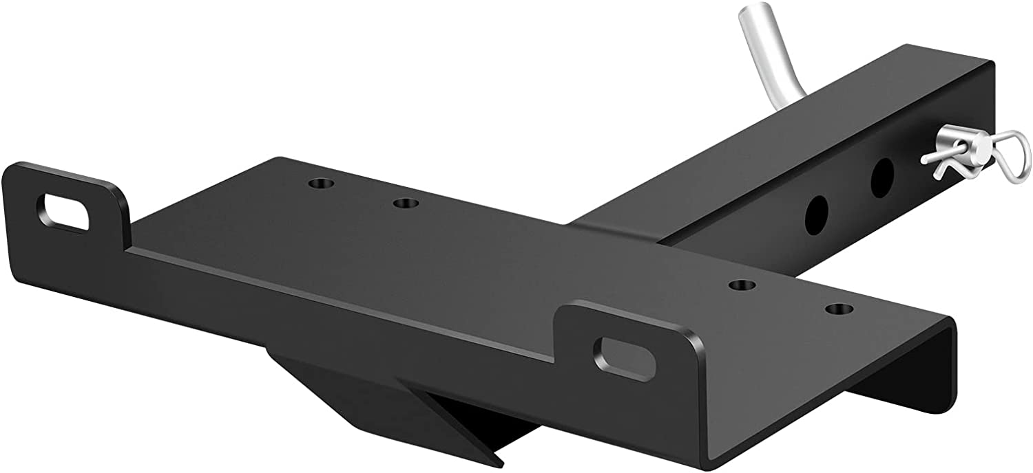 Winch Hitch Cradle Mount Plate, DACK Universal Receiver 10 x 4 1/2 Winch Mounting with 2''Receiver Hitch for Recovery Winches Heavy-Duty 15000Lbs Capacity for ATV UTV Truck