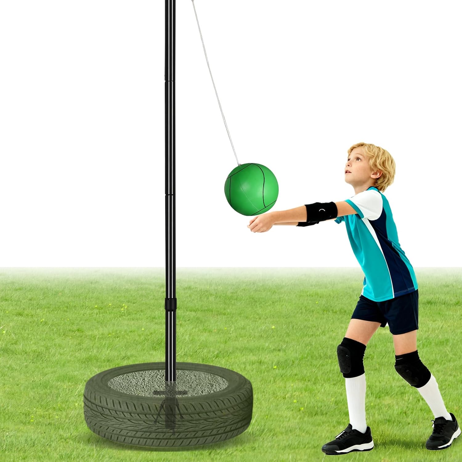 GADFISH Heavy Duty Tetherball Set, Tetherball Pole and Ball Set for Ou ...