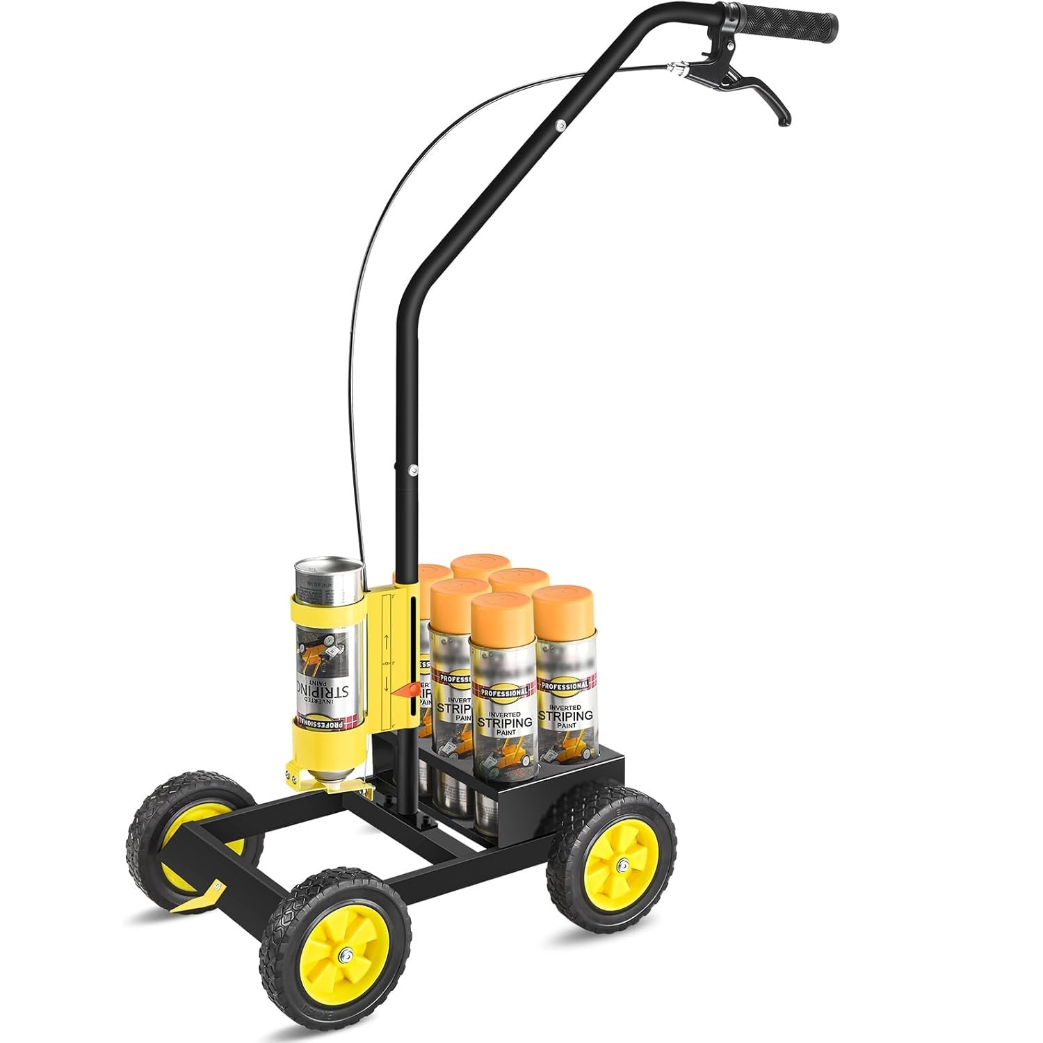 Parking Lot Striping Machine, Playing Field Striping Line Marking Machine, Compatible with Professional Inverted Striping Spray Paint, 2-4" Width Adjustable Line Striper for Fast Accurate Marking