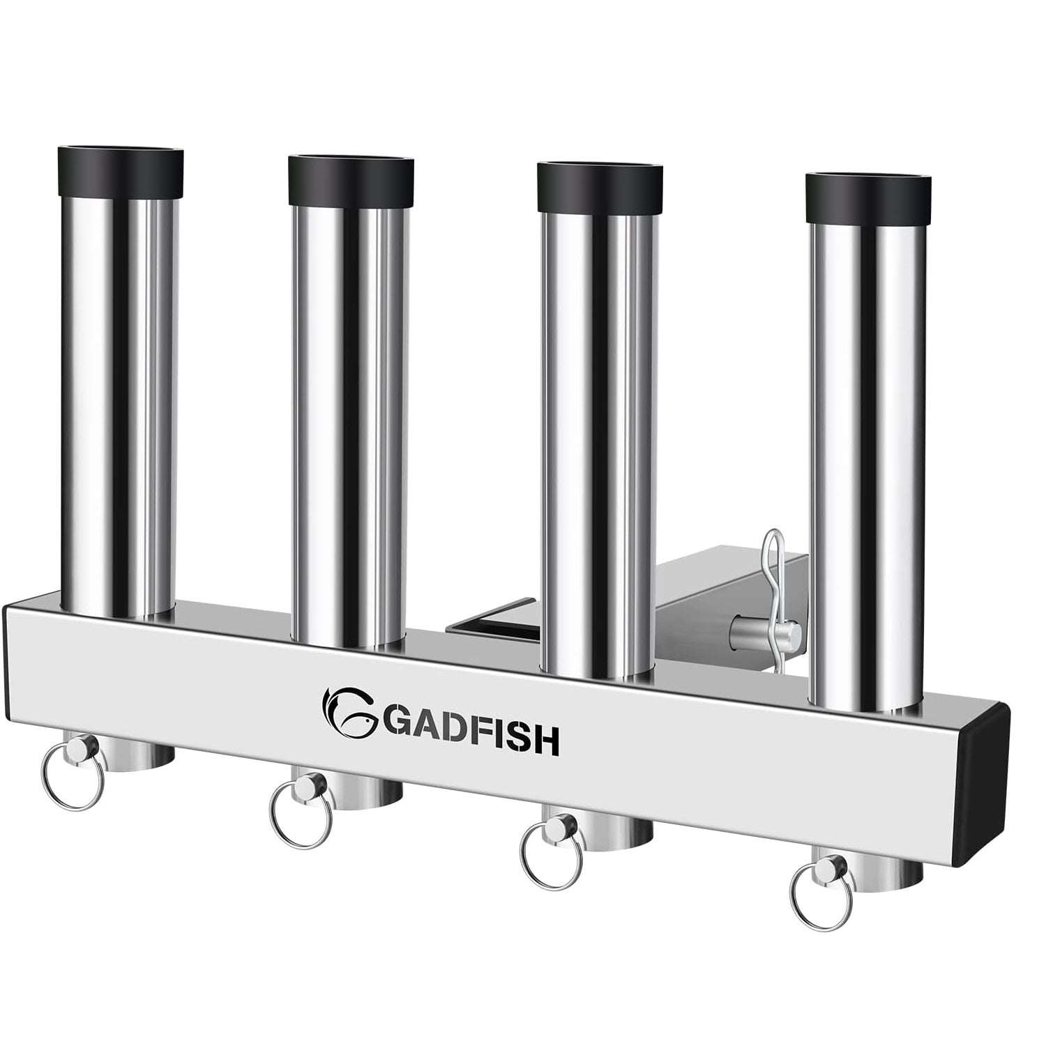 GADFISH Stainless Steel Hitch Fishing Rod Holder, Hitch Mount Rod Hold –