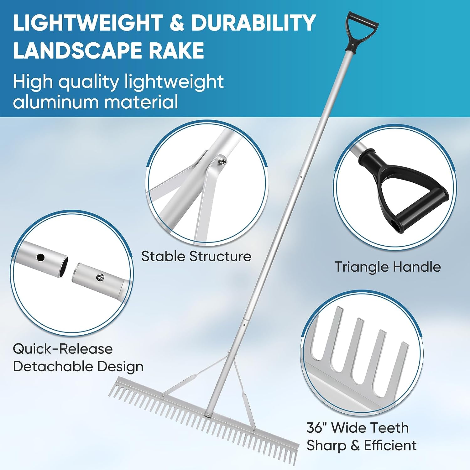 HVDI Floating Weed Lake Rake, 36