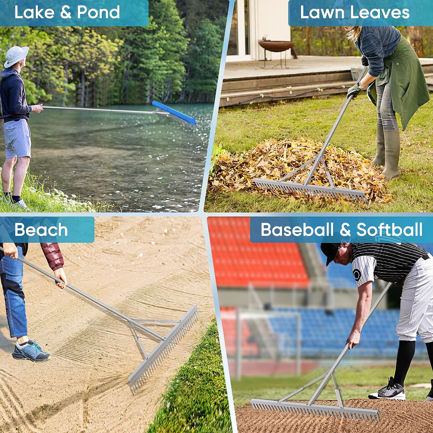 HVDI Floating Weed Lake Rake, 36