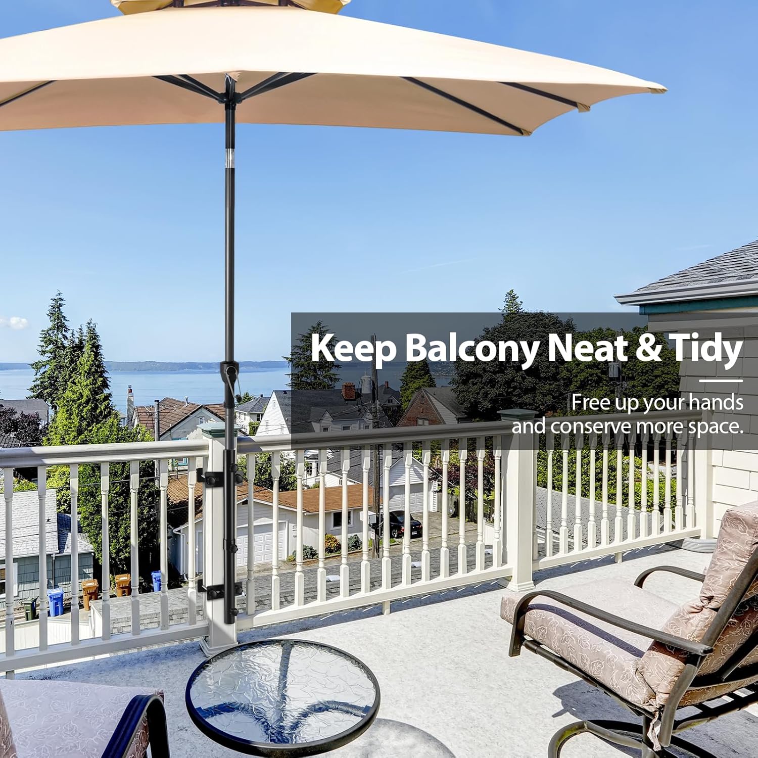 deck mounted patio umbrella ZZM Patio Umbrella Holder for Deck Railing, Adjustable Deck Umbrella M – HVDI.com