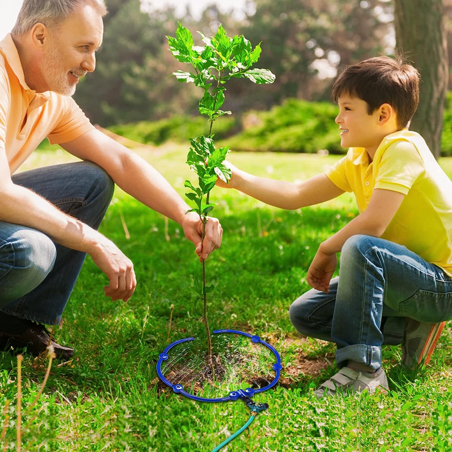 Sprinkler Tree ZZM 360°Tree Water System Tree Watering Ring Circle Sprinkler and Irri ...