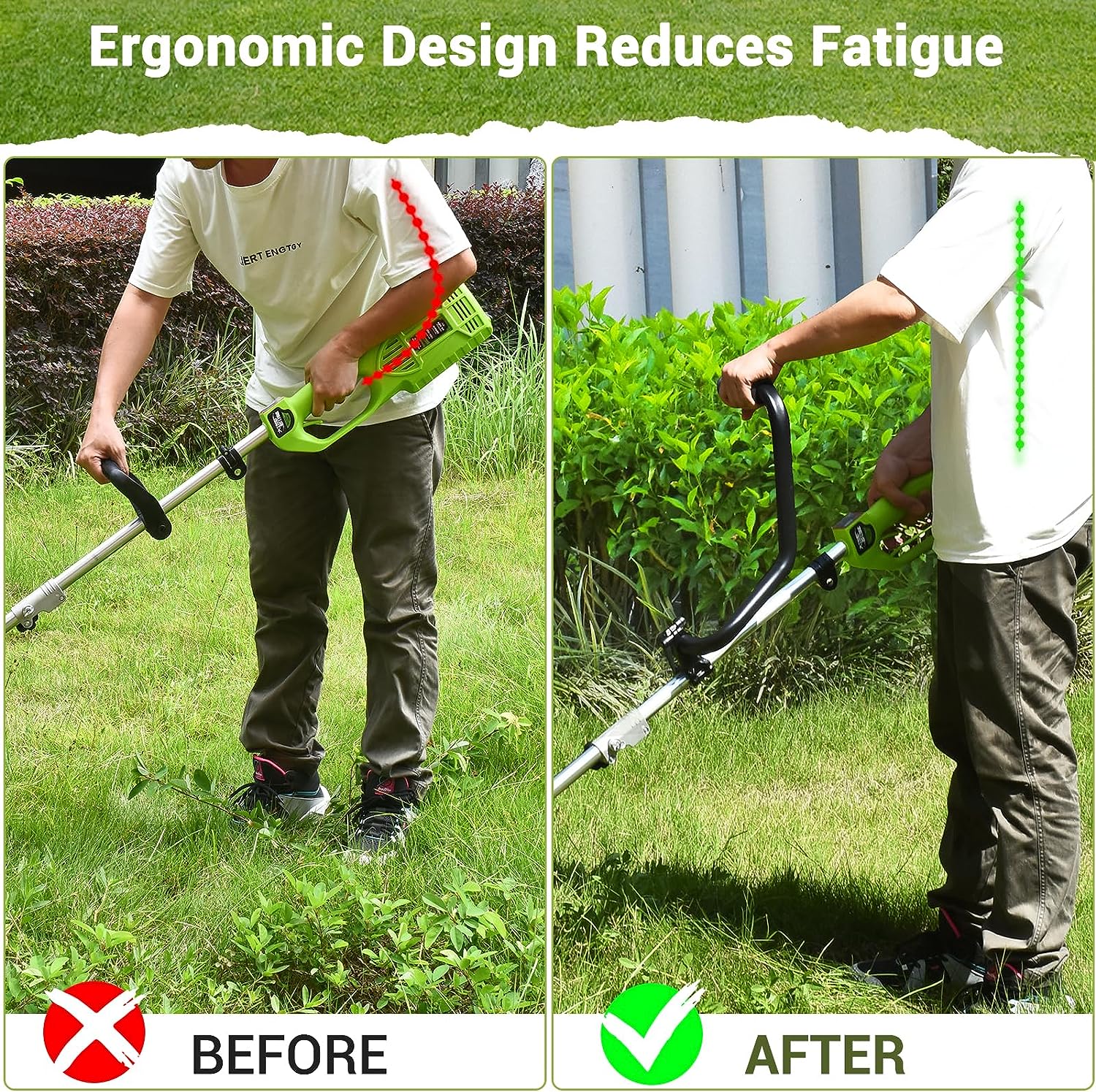 ZZM Ergonomic Trimmer Grip, String Trimmer Handle, Weed Eater Handle Extension for Trimming, Weedeater Handle Grip for String Trimmer, Lawn Care and Landscaping, Black