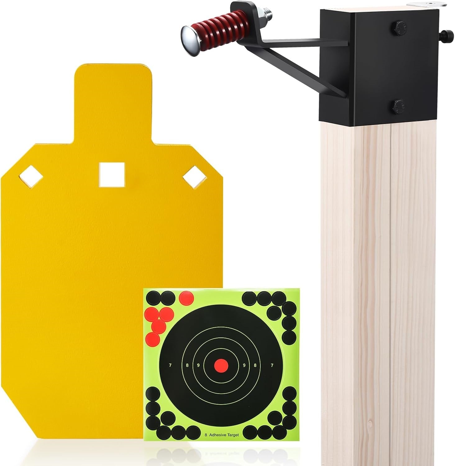 10" x 16" AR500 Steel Targets for Shooting with T Post Target Hanger, 1/2 Inch Thick Steel Target, 2 Mounting Options, Neon Yellow Color