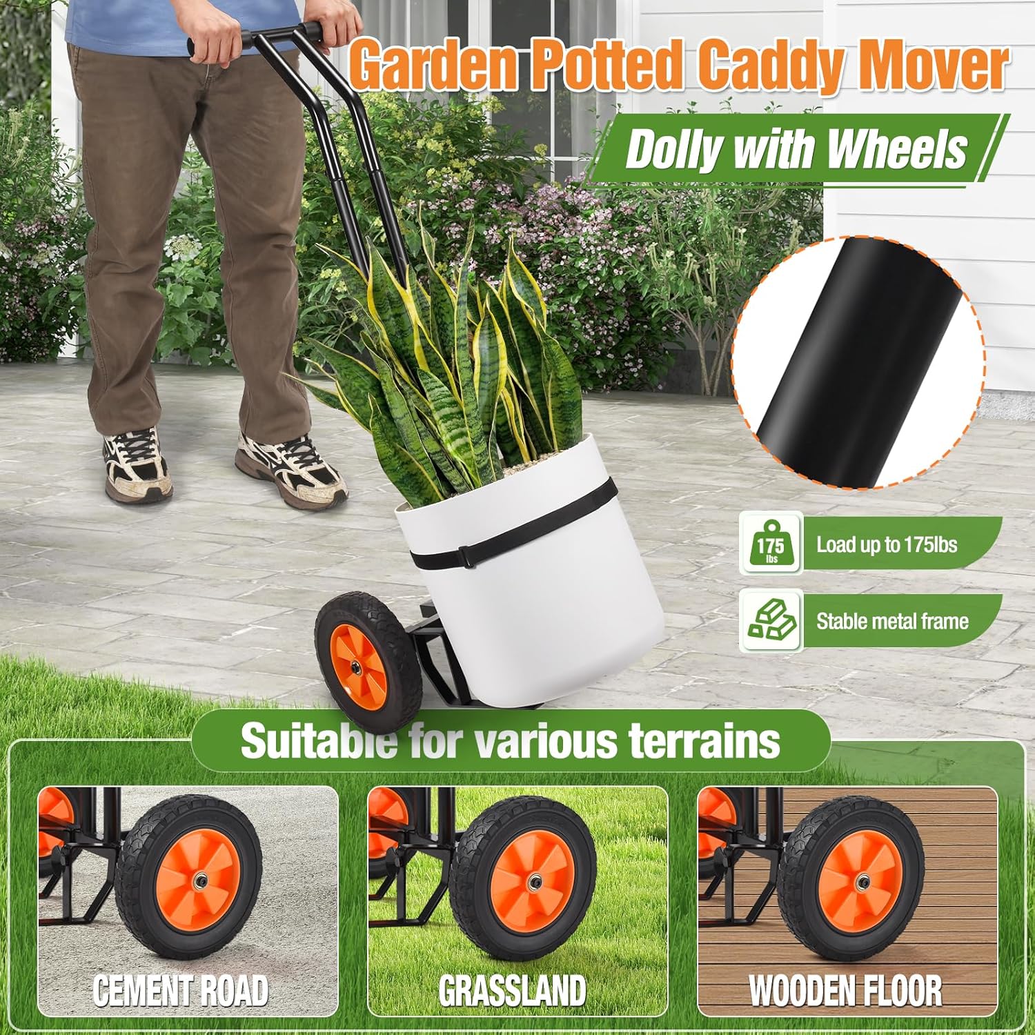 trolley for plant pots Plant Caddy with Wheels, Heavy Duty Plant Dolly Cart with Adjustable G – HVDI.com