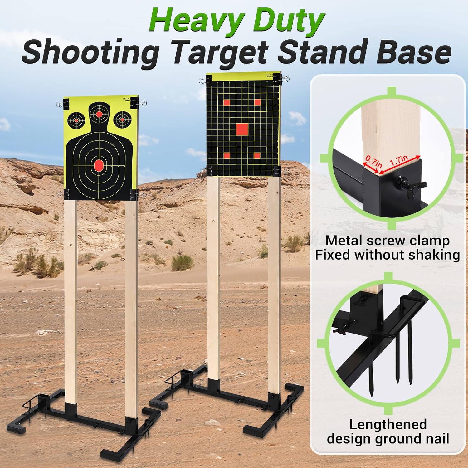Ground Target GADFISH Adjustable Shooting Target Stand Base for Outdoor Paper Shooti ...