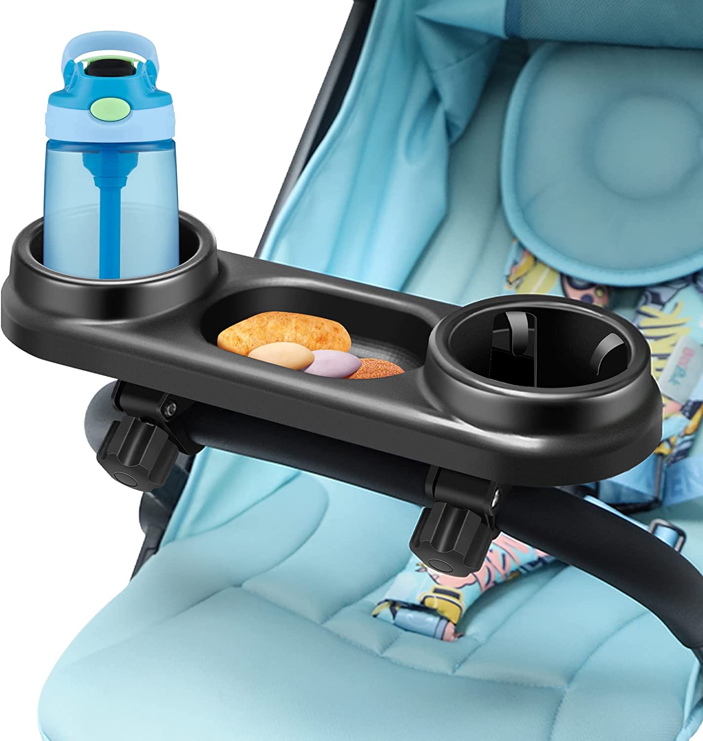 Piosoo Stroller Snack Tray with Cup Holder, Universal Stroller